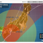 台風中心@上空