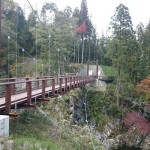 根羽村出張で吊橋