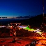 茶臼山高原スキー場ナイター営業でポンタくんカップスキー大会